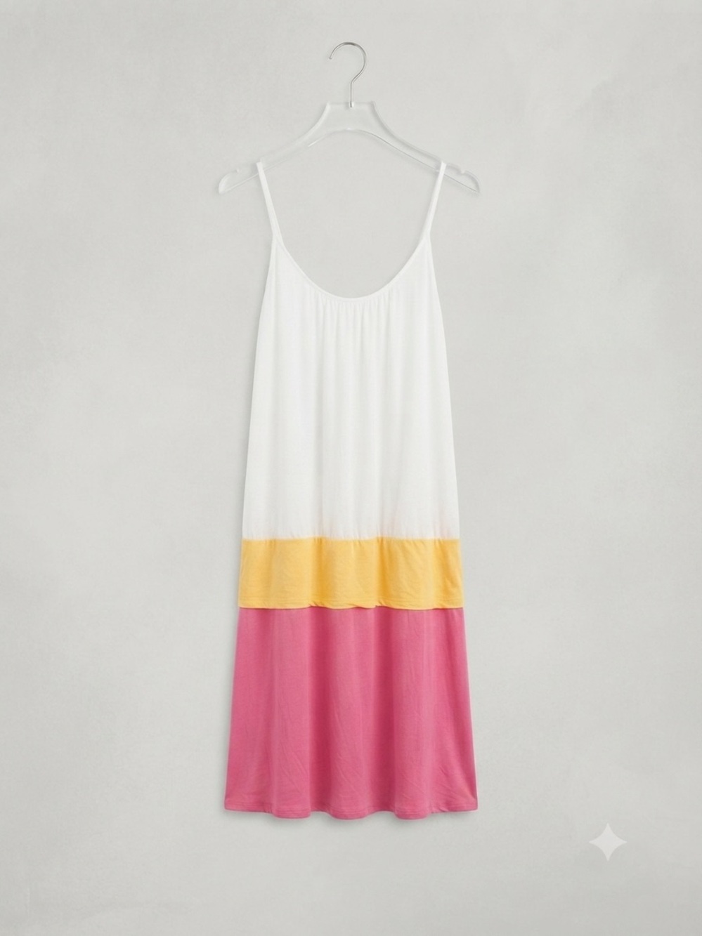 Beach Riot White Yellow Pink Colorblock Midi Dress